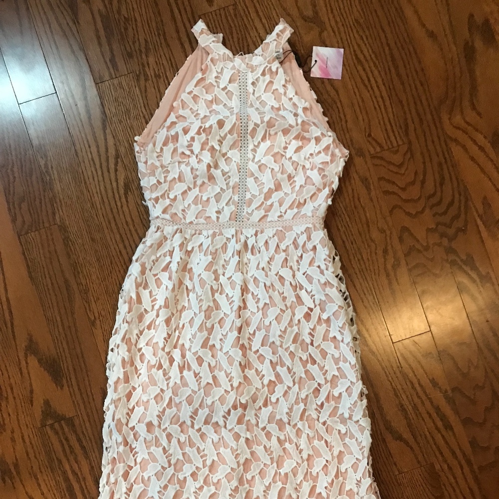 Leafy Elegant White dress
